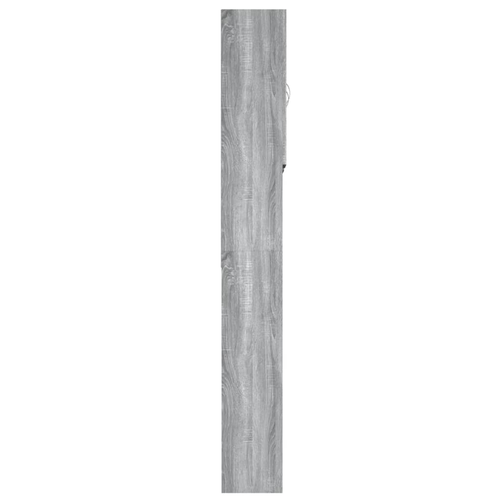 Wasmachinekast 64x25,5x190 cm grijs sonoma eikenkleurig is nu te koop bij PeponiXL, paradijselijk wonen!