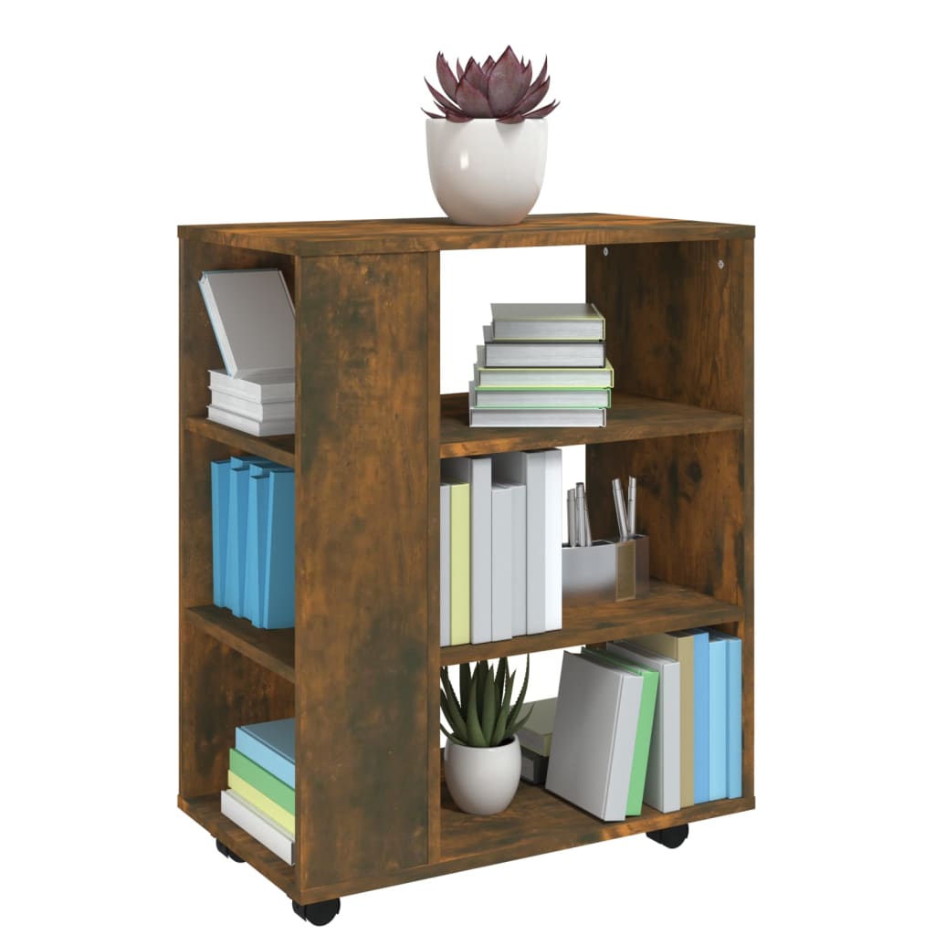 Rolkast 60x35x75 cm bewerkt hout gerookt eikenkleurig is nu te koop bij PeponiXL, paradijselijk wonen!