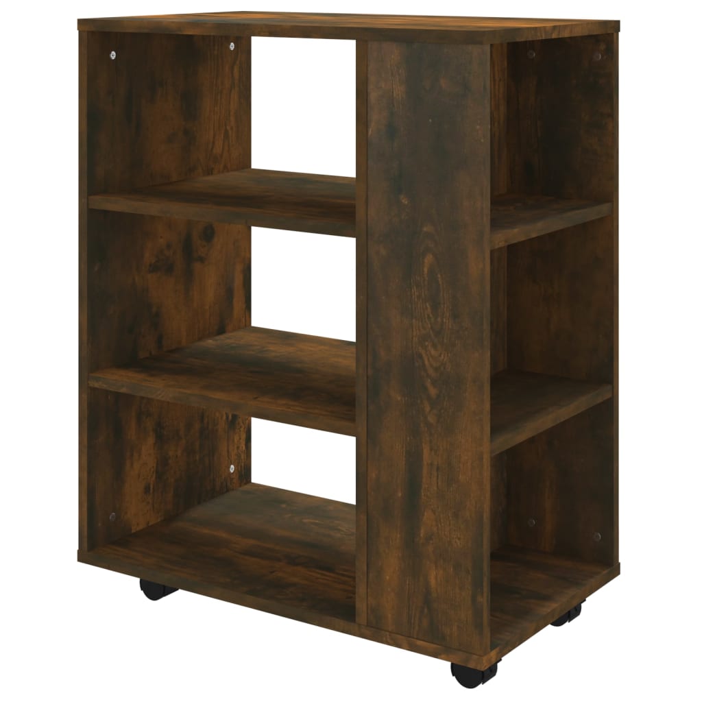Rolkast 60x35x75 cm bewerkt hout gerookt eikenkleurig is nu te koop bij PeponiXL, paradijselijk wonen!