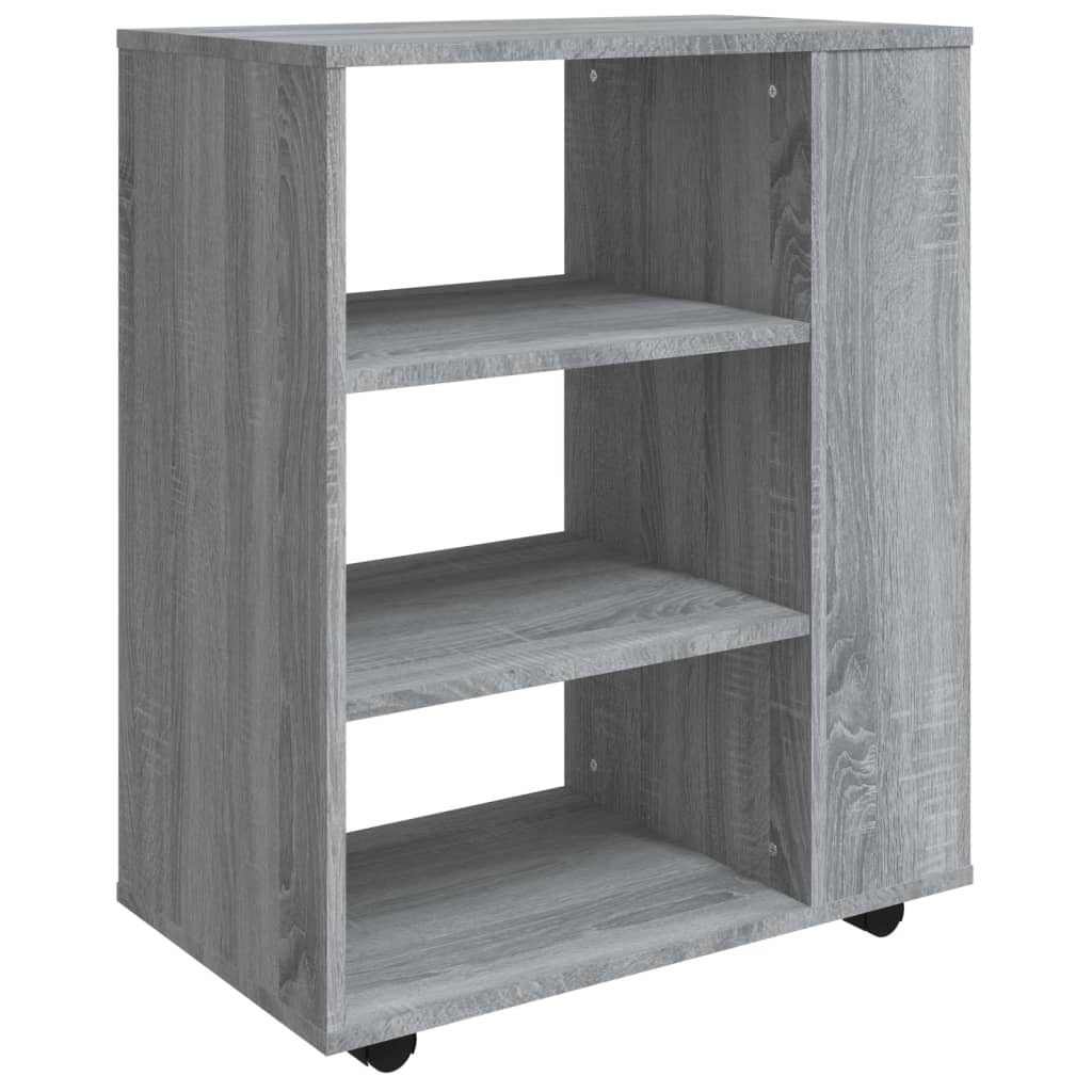 Rolkast 60x35x75 cm bewerkt hout grijs sonoma eiken is nu te koop bij PeponiXL, paradijselijk wonen!