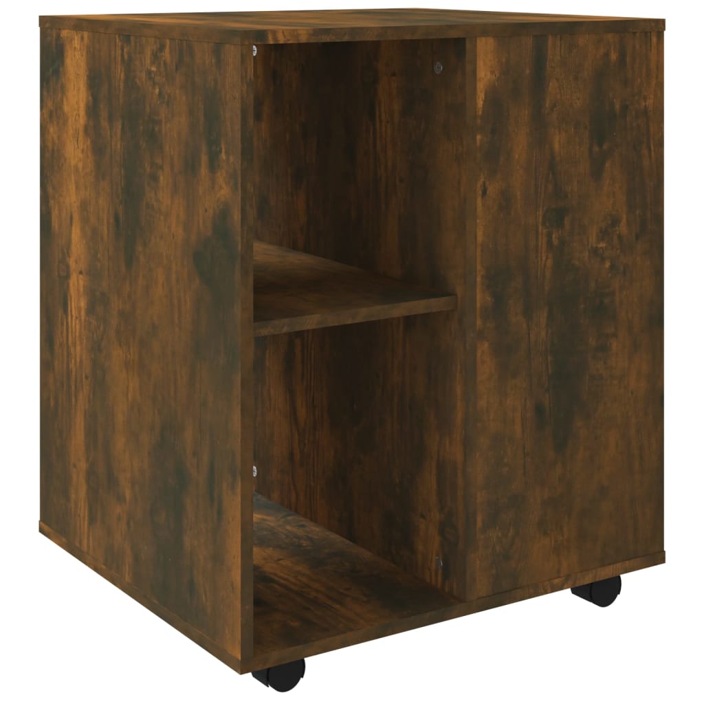 Rolkast 60x53x72 cm bewerkt hout gerookt eikenkleurig is nu te koop bij PeponiXL, paradijselijk wonen!