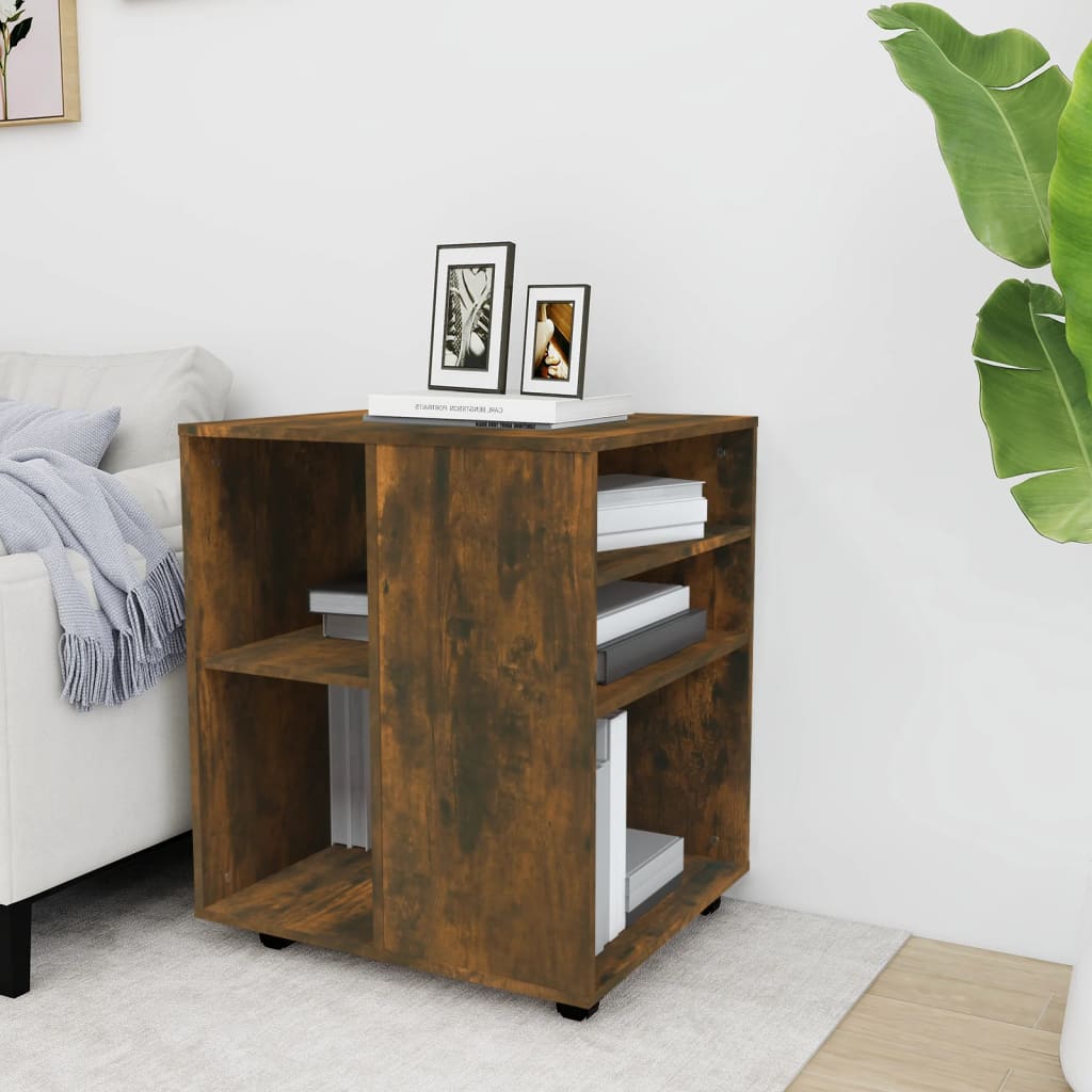 Rolkast 60x53x72 cm bewerkt hout gerookt eikenkleurig is nu te koop bij PeponiXL, paradijselijk wonen!