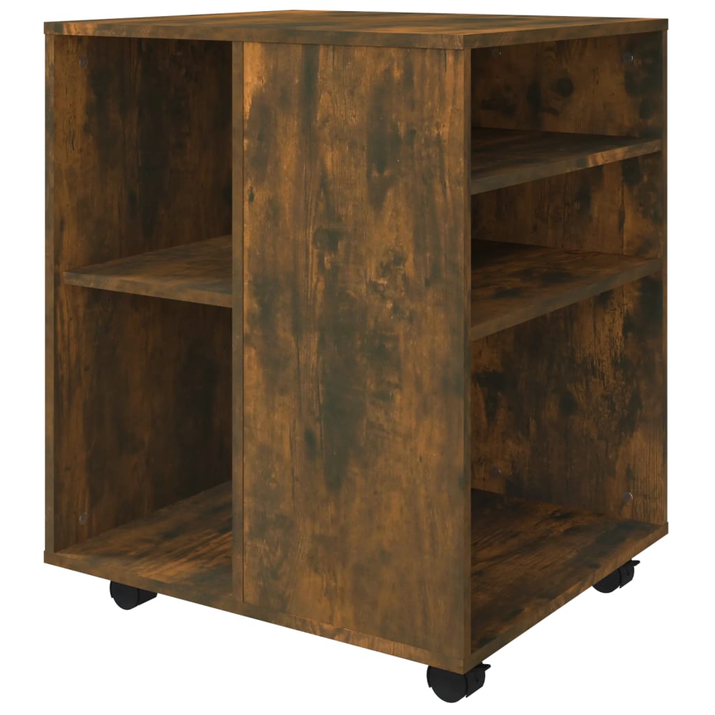 Rolkast 60x53x72 cm bewerkt hout gerookt eikenkleurig is nu te koop bij PeponiXL, paradijselijk wonen!