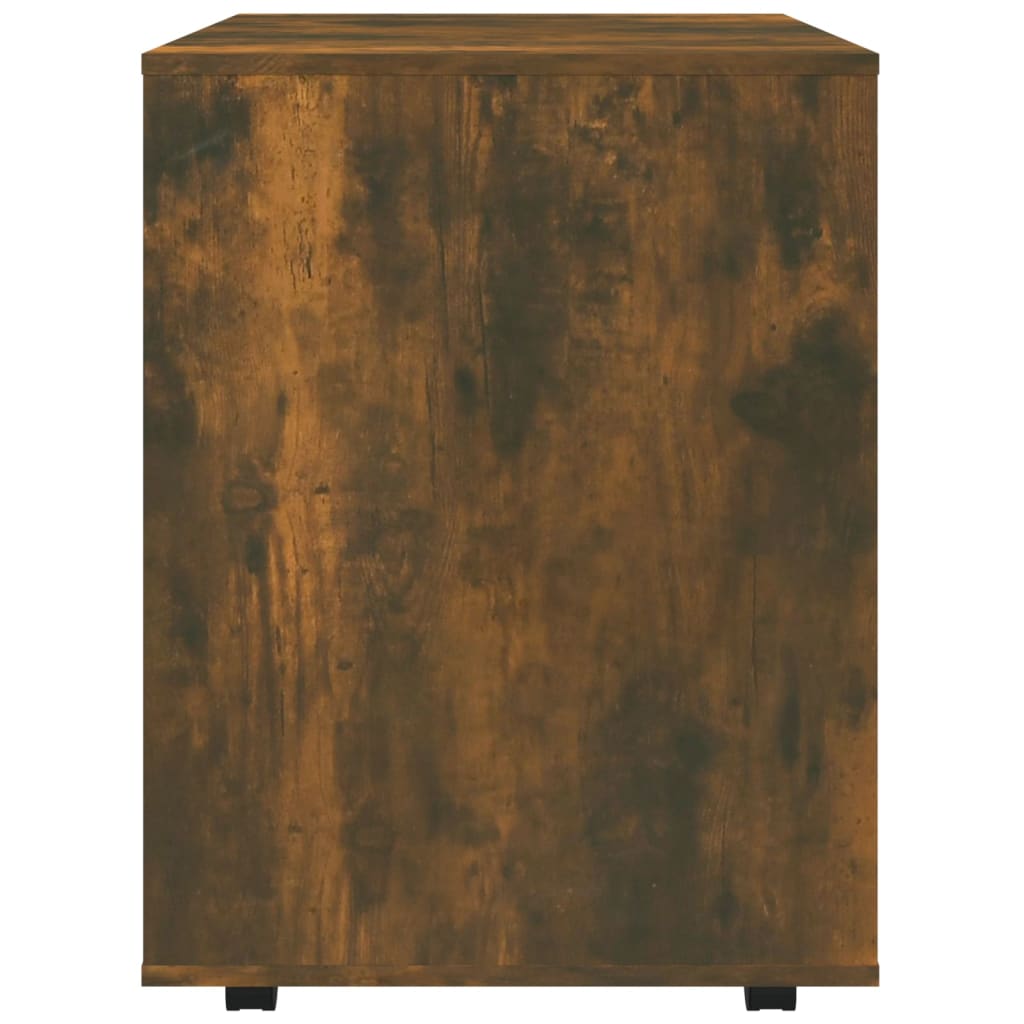 Rolkast 60x53x72 cm bewerkt hout gerookt eikenkleurig is nu te koop bij PeponiXL, paradijselijk wonen!