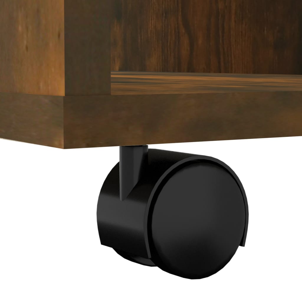 Rolkast 60x53x72 cm bewerkt hout gerookt eikenkleurig is nu te koop bij PeponiXL, paradijselijk wonen!