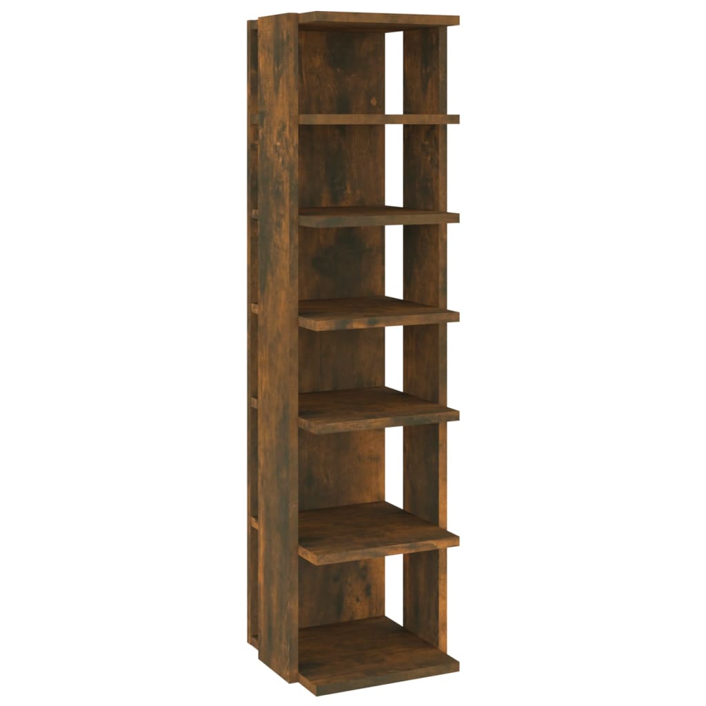 Schoenenrek 27,5x27x102 cm bewerkt hout gerookt eikenkleurig is nu te koop bij PeponiXL, paradijselijk wonen!