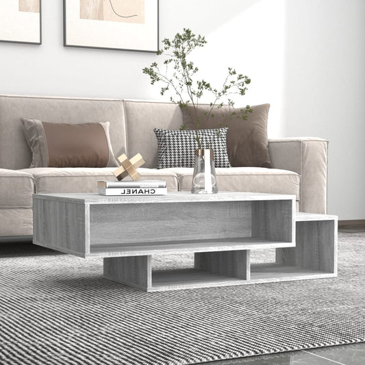 Salontafel 105x55x32 cm bewerkt hout grijs sonoma eikenkleurig is nu te koop bij PeponiXL, paradijselijk wonen!