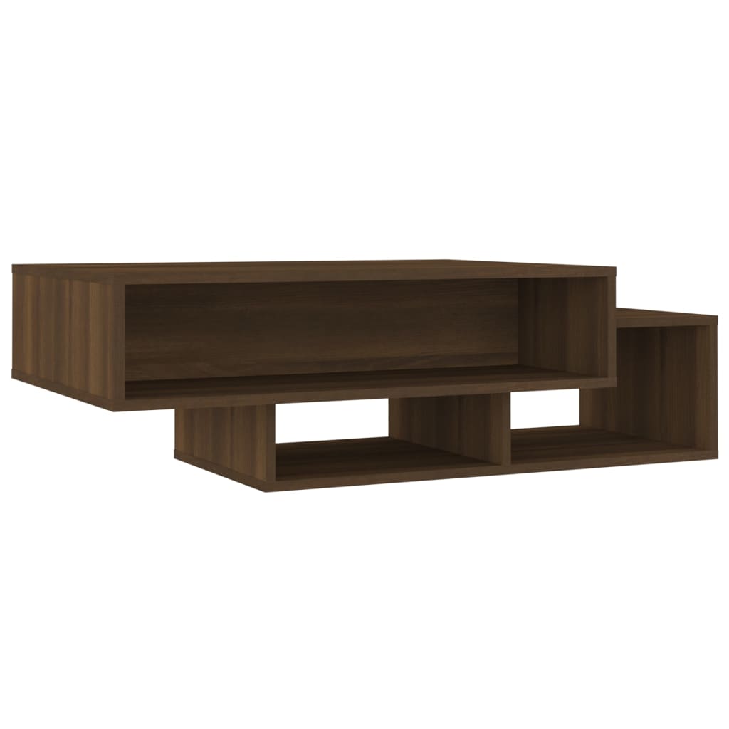 Salontafel 105x55x32 cm bewerkt hout bruin eikenkleur is nu te koop bij PeponiXL, paradijselijk wonen!