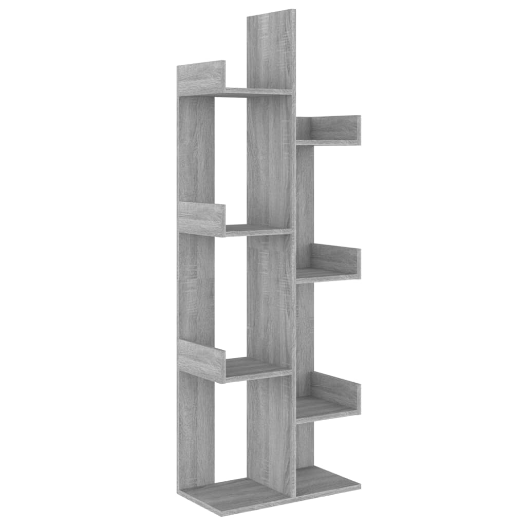 Boekenkast 48x25,5x140 cm bewerkt hout grijs sonoma eikenkleur is nu te koop bij PeponiXL, paradijselijk wonen!