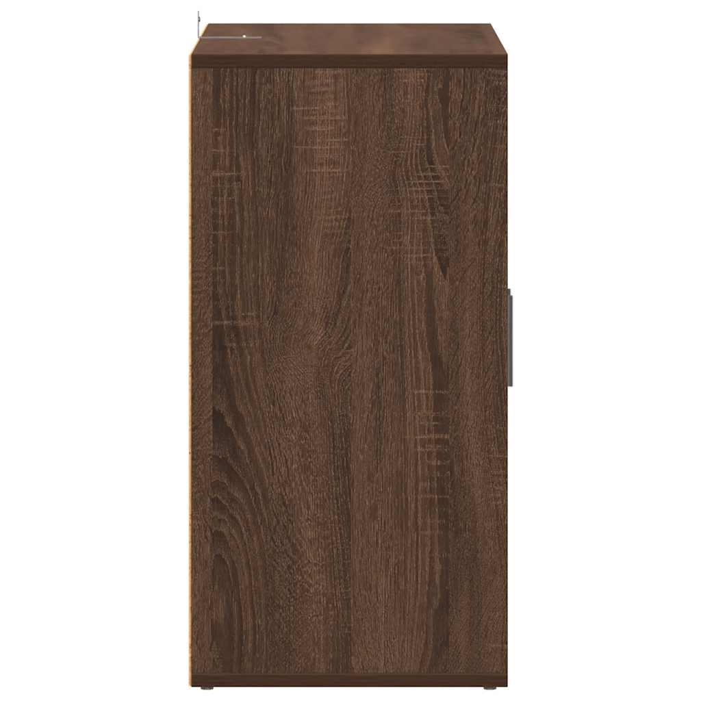 Schoenenkast 60x35x70 cm bewerkt hout bruin eikenkleur is nu te koop bij PeponiXL, paradijselijk wonen!