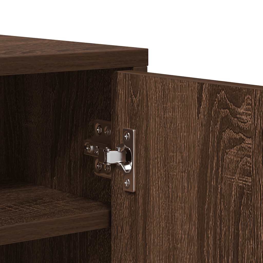 Schoenenkast 60x35x70 cm bewerkt hout bruin eikenkleur is nu te koop bij PeponiXL, paradijselijk wonen!