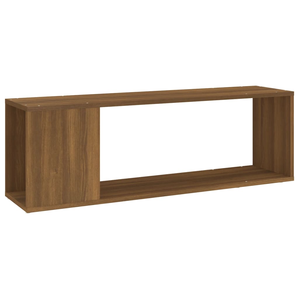 Tv-meubel 100x24x32 cm bewerkt hout bruin eikenkleur is nu te koop bij PeponiXL, paradijselijk wonen!