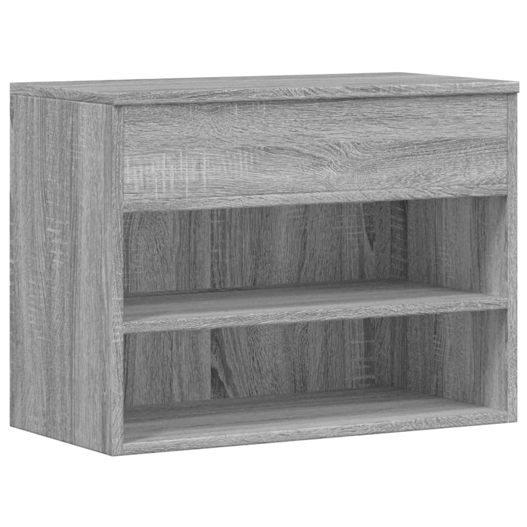 Schoenenbank 60x30x45 cm bewerkt hout grijs sonoma eikenkleurig is nu te koop bij PeponiXL, paradijselijk wonen!