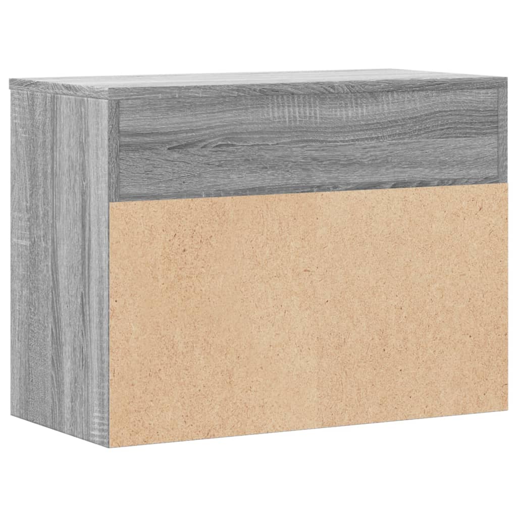 Schoenenbank 60x30x45 cm bewerkt hout grijs sonoma eikenkleurig is nu te koop bij PeponiXL, paradijselijk wonen!