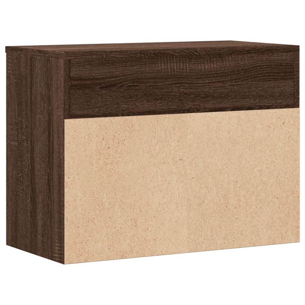 Schoenenbank 60x30x45 cm bewerkt hout bruin eikenkleur is nu te koop bij PeponiXL, paradijselijk wonen!