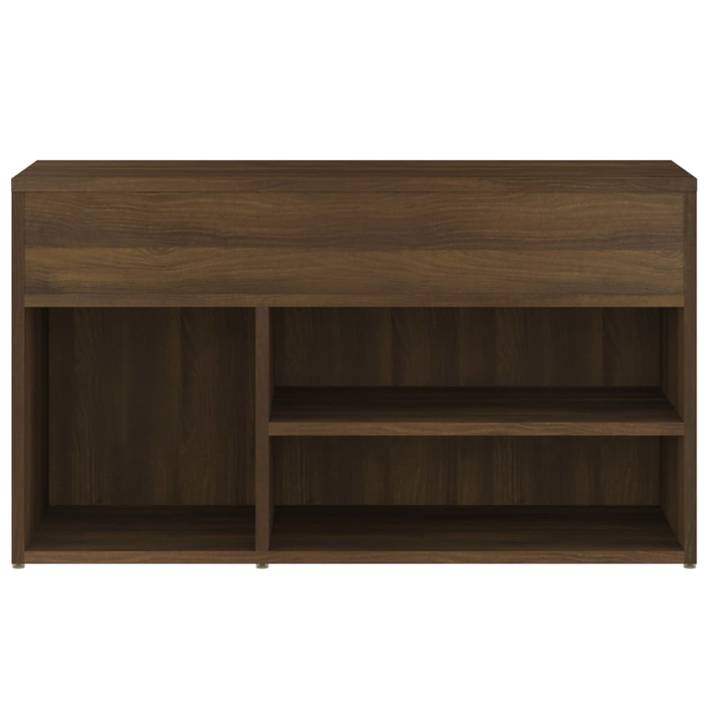Schoenenbank 80x30x45 cm bewerkt hout bruin eikenkleur