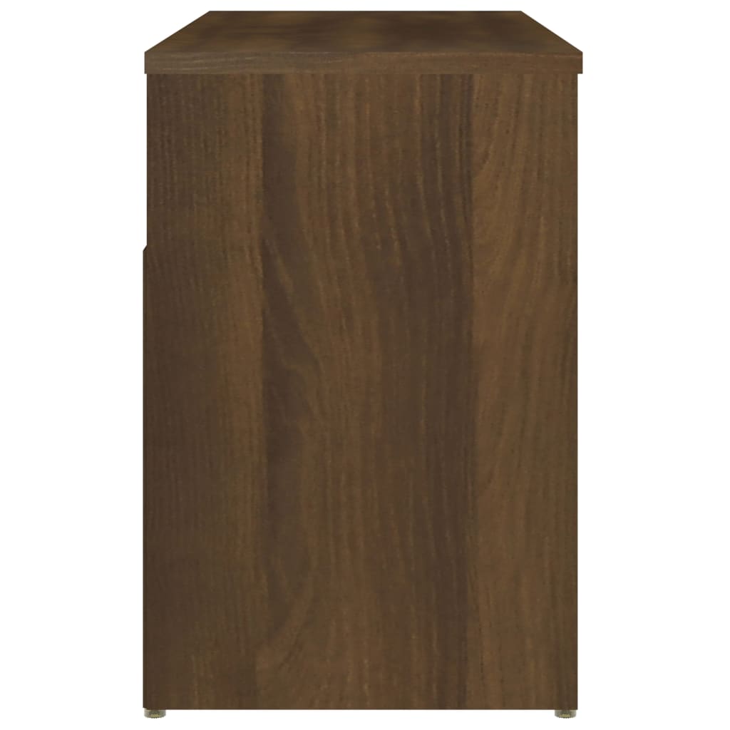 Schoenenbank 80x30x45 cm bewerkt hout bruin eikenkleur