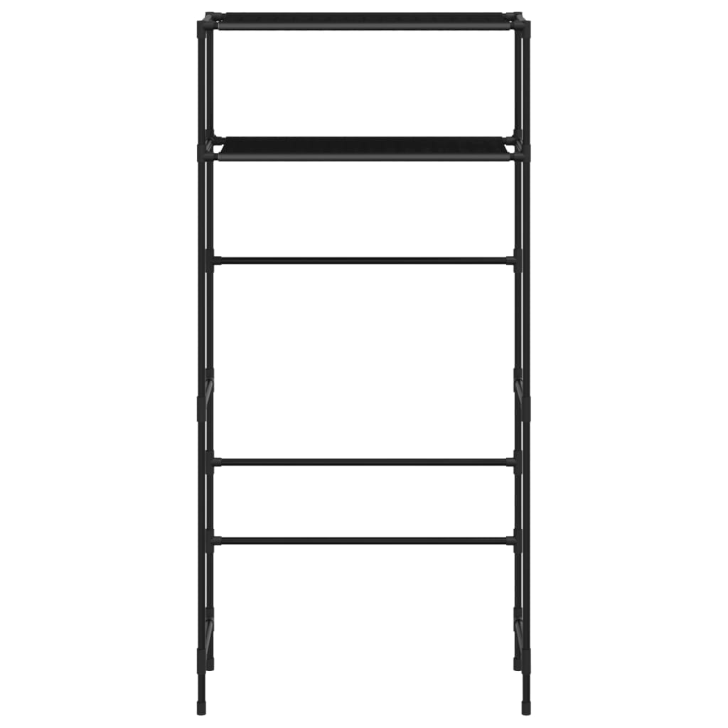 Wasmachinerek 2-laags 69x28x143 cm ijzer zwart is nu te koop bij PeponiXL, paradijselijk wonen!