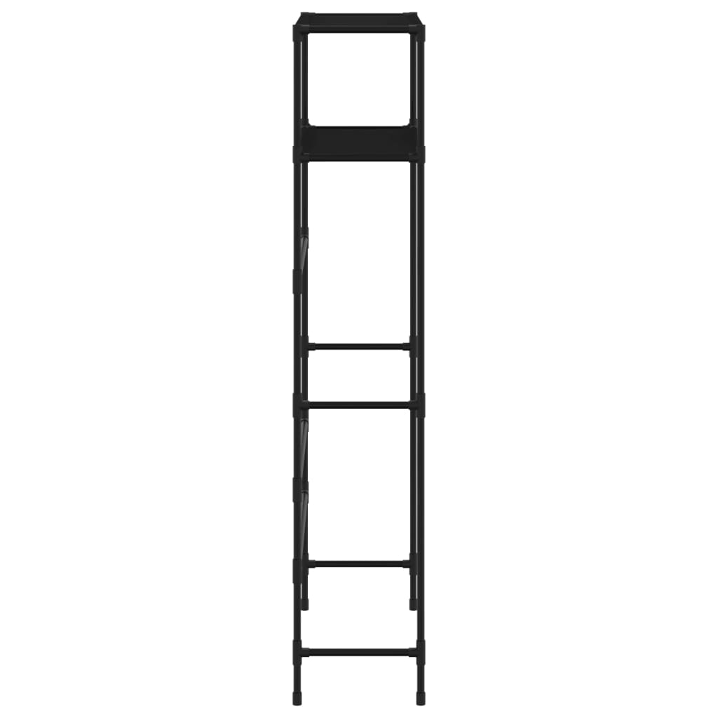Wasmachinerek 2-laags 69x28x143 cm ijzer zwart is nu te koop bij PeponiXL, paradijselijk wonen!