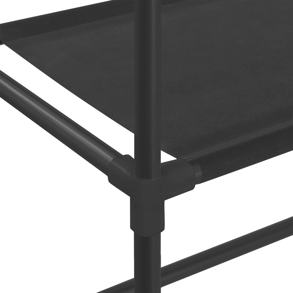 Wasmachinerek 2-laags 69x28x143 cm ijzer zwart is nu te koop bij PeponiXL, paradijselijk wonen!