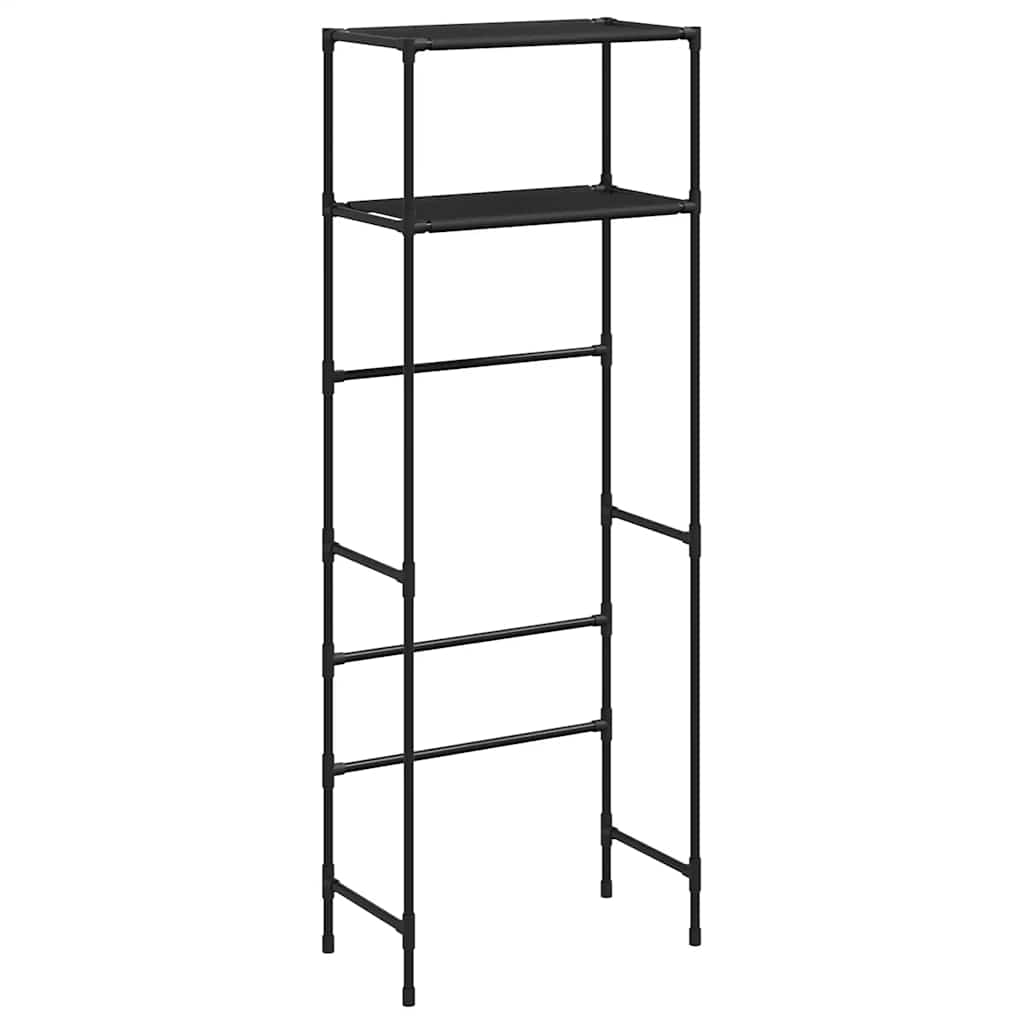 Toiletrek 2-laags 53,5x28x143 cm ijzer zwart is nu te koop bij PeponiXL, paradijselijk wonen!
