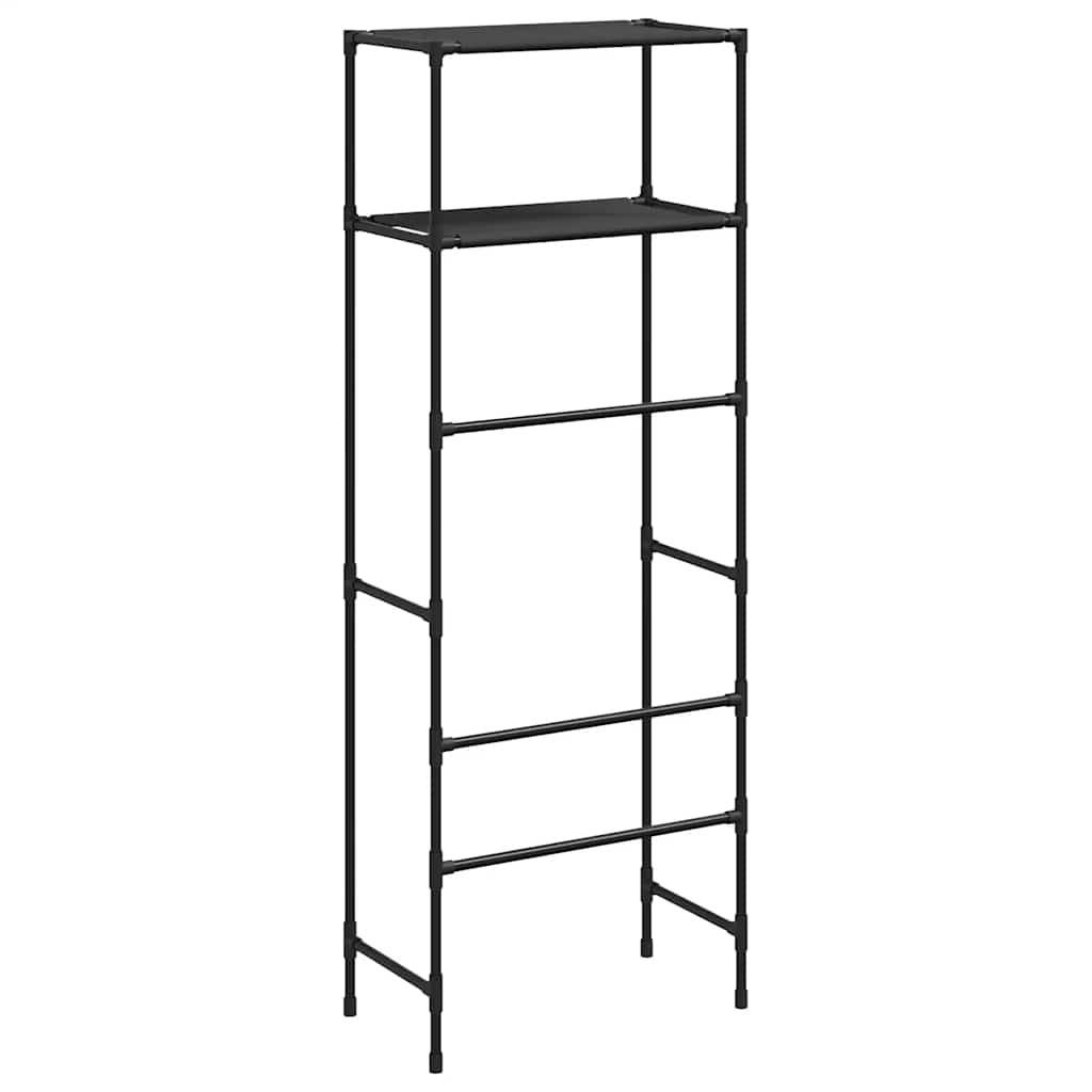 Toiletrek 2-laags 53,5x28x143 cm ijzer zwart is nu te koop bij PeponiXL, paradijselijk wonen!