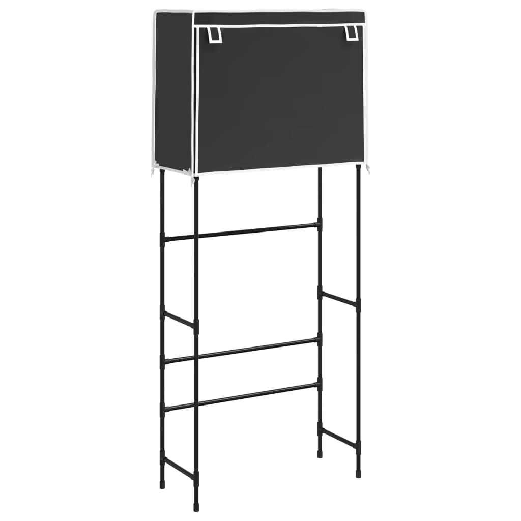 Opbergrek voor boven wasmachine 2-laags 71x29,5x170,5 cm zwart is nu te koop bij PeponiXL, paradijselijk wonen!