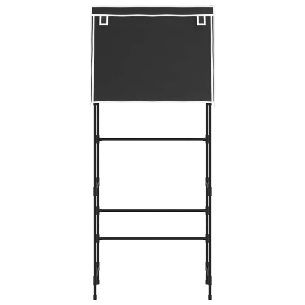 Opbergrek voor boven wasmachine 2-laags 71x29,5x170,5 cm zwart is nu te koop bij PeponiXL, paradijselijk wonen!