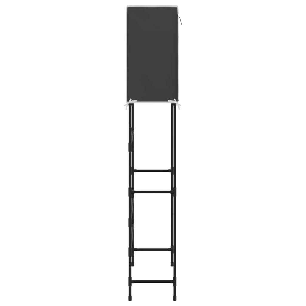 Opbergrek voor boven wasmachine 2-laags 71x29,5x170,5 cm zwart is nu te koop bij PeponiXL, paradijselijk wonen!