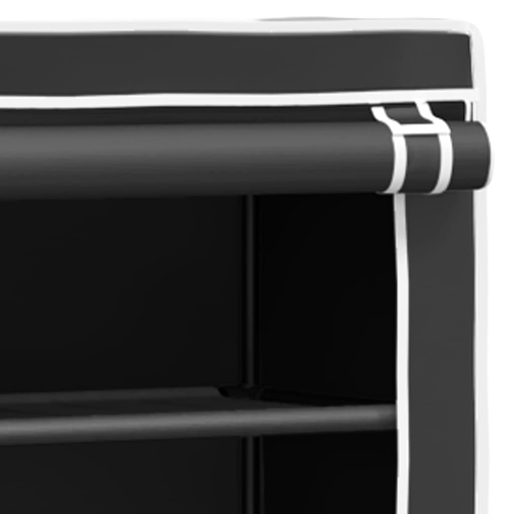 Opbergrek voor boven wasmachine 2-laags 71x29,5x170,5 cm zwart is nu te koop bij PeponiXL, paradijselijk wonen!