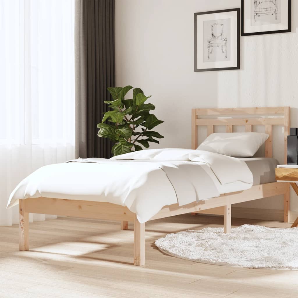 Bedframe massief hout 75x190 cm is nu te koop bij PeponiXL, paradijselijk wonen!