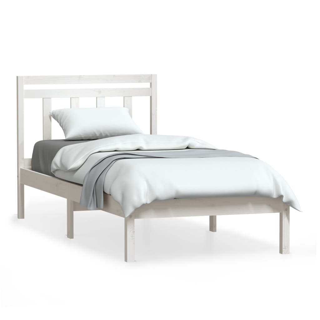 Bedframe massief grenenhout wit 100x200 cm is nu te koop bij PeponiXL, paradijselijk wonen!