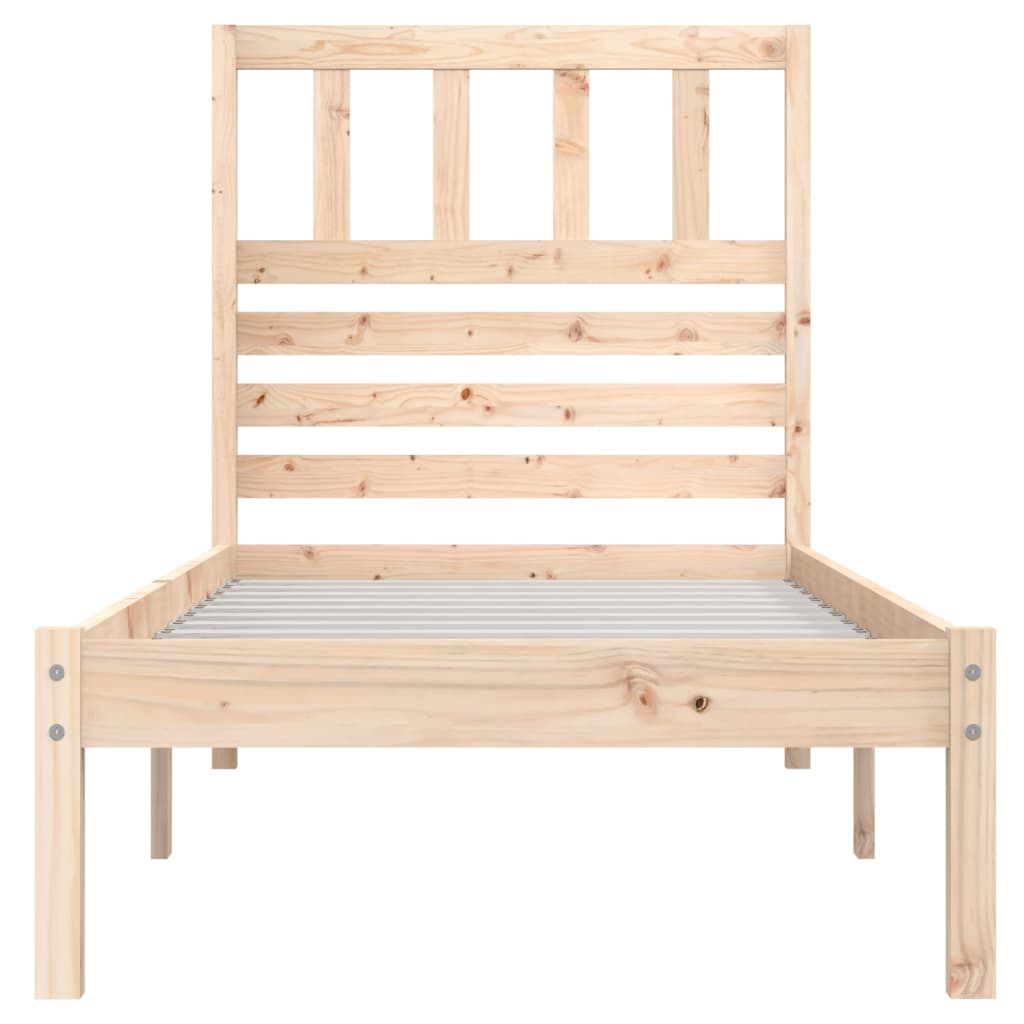 Bedframe massief grenenhout 75x190 cm is nu te koop bij PeponiXL, paradijselijk wonen!