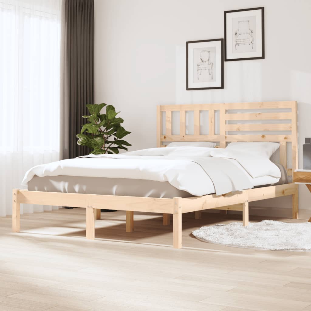 Bedframe massief grenenhout 150x200 cm is nu te koop bij PeponiXL, paradijselijk wonen!