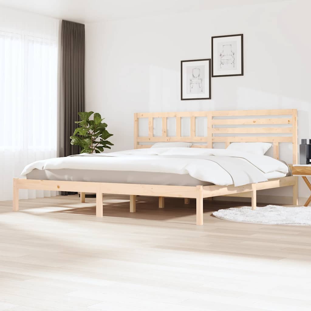 Bedframe massief grenenhout 200x200 cm is nu te koop bij PeponiXL, paradijselijk wonen!