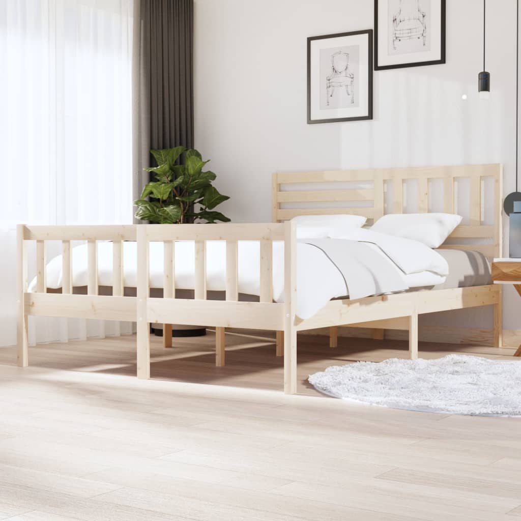Bedframe massief hout 160x200 cm is nu te koop bij PeponiXL, paradijselijk wonen!
