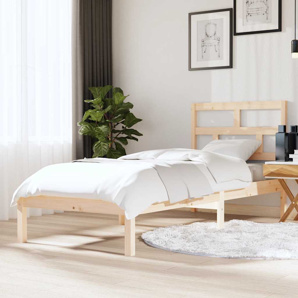 Bedframe massief hout 75x190 cm is nu te koop bij PeponiXL, paradijselijk wonen!