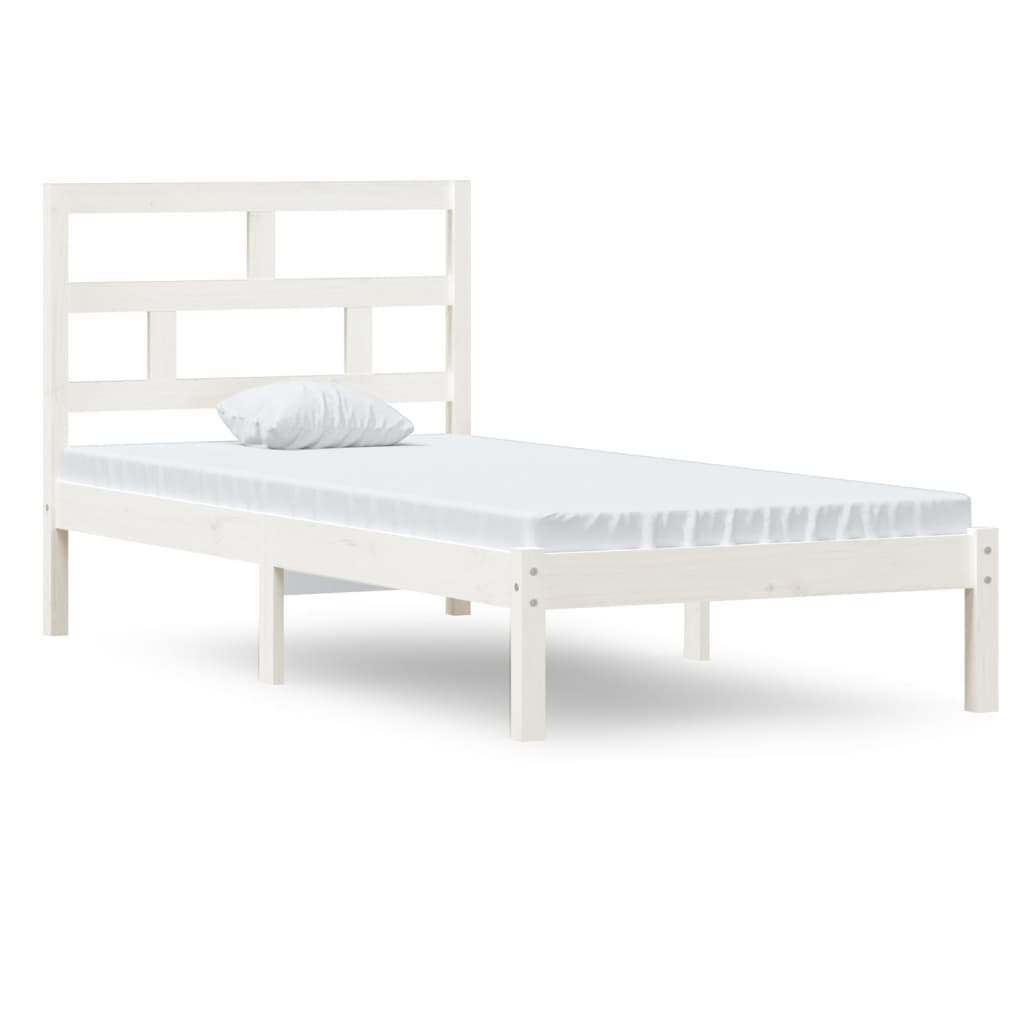 Bedframe massief hout wit 90x190 cm is nu te koop bij PeponiXL, paradijselijk wonen!