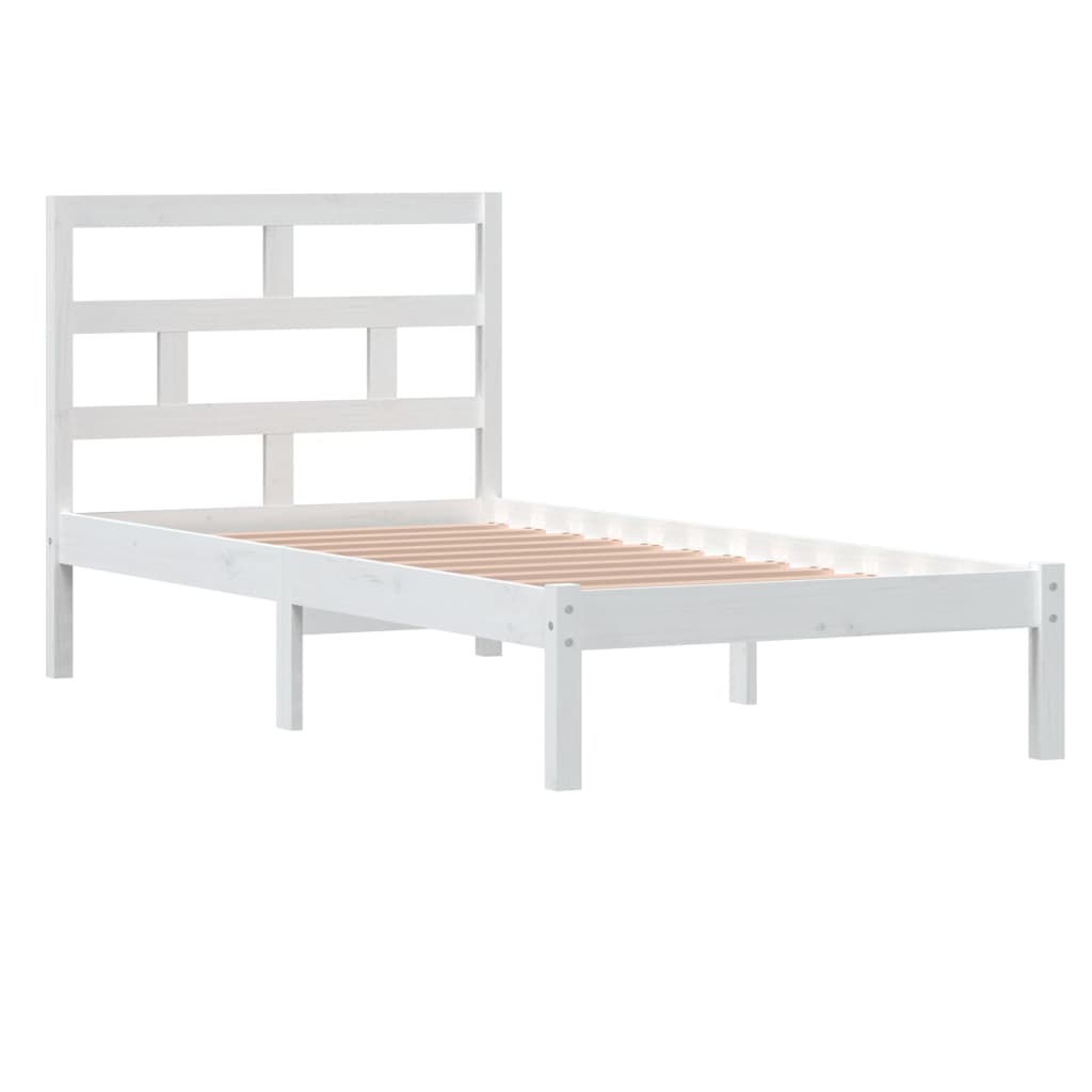 Bedframe massief hout wit 90x190 cm is nu te koop bij PeponiXL, paradijselijk wonen!