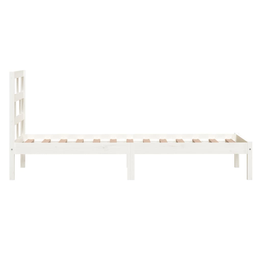 Bedframe massief hout wit 90x190 cm is nu te koop bij PeponiXL, paradijselijk wonen!