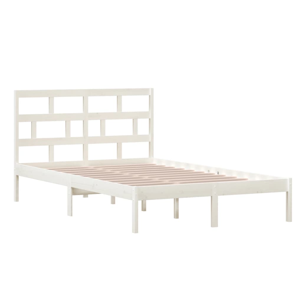 Bedframe massief grenenhout wit 120x200 cm is nu te koop bij PeponiXL, paradijselijk wonen!
