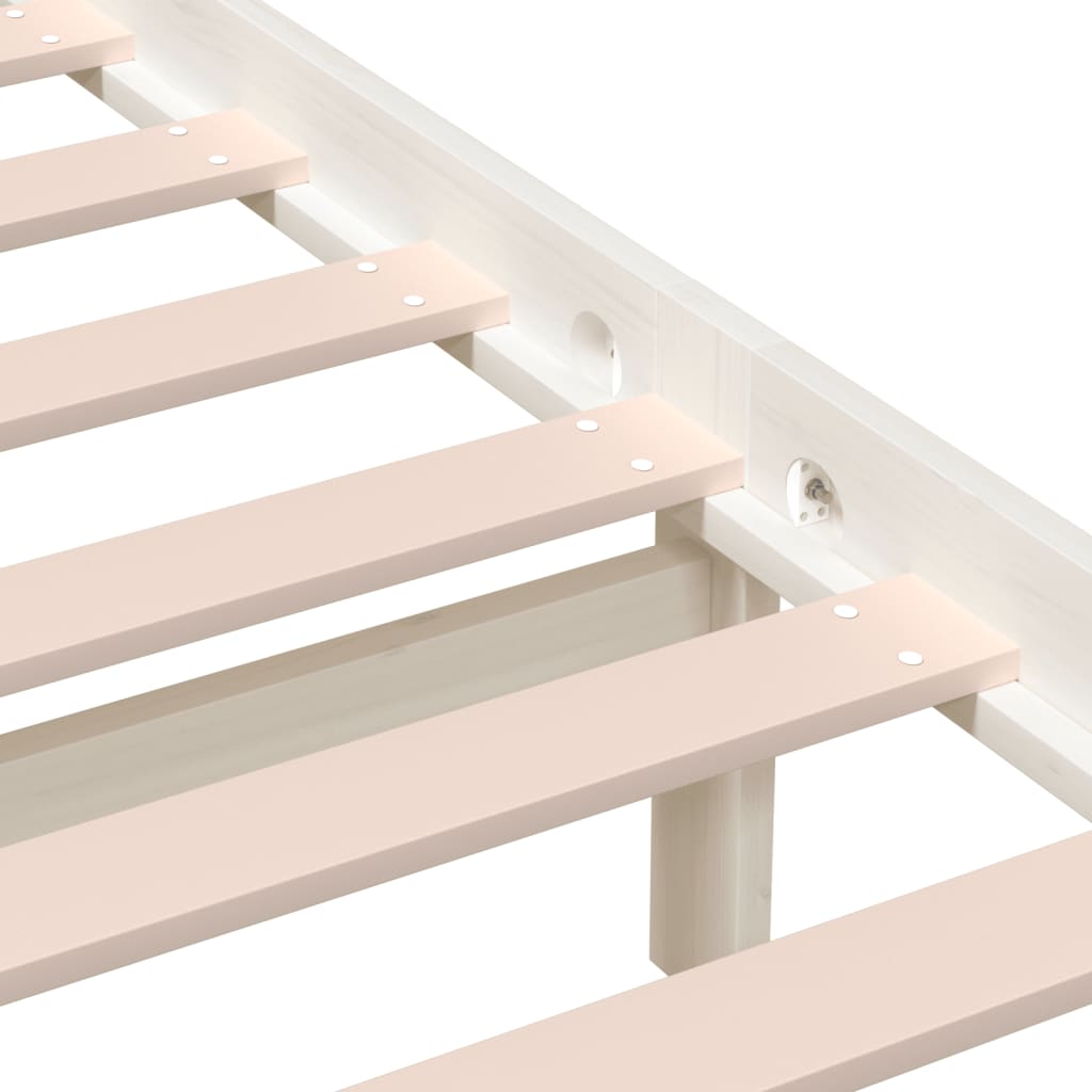 Bedframe massief grenenhout wit 120x200 cm is nu te koop bij PeponiXL, paradijselijk wonen!