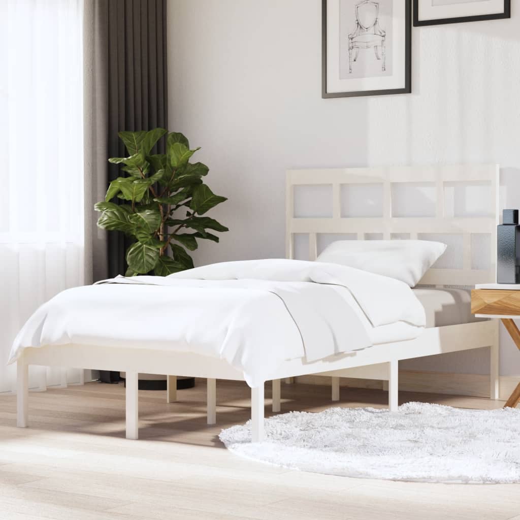 Bedframe massief grenenhout wit 120x200 cm is nu te koop bij PeponiXL, paradijselijk wonen!