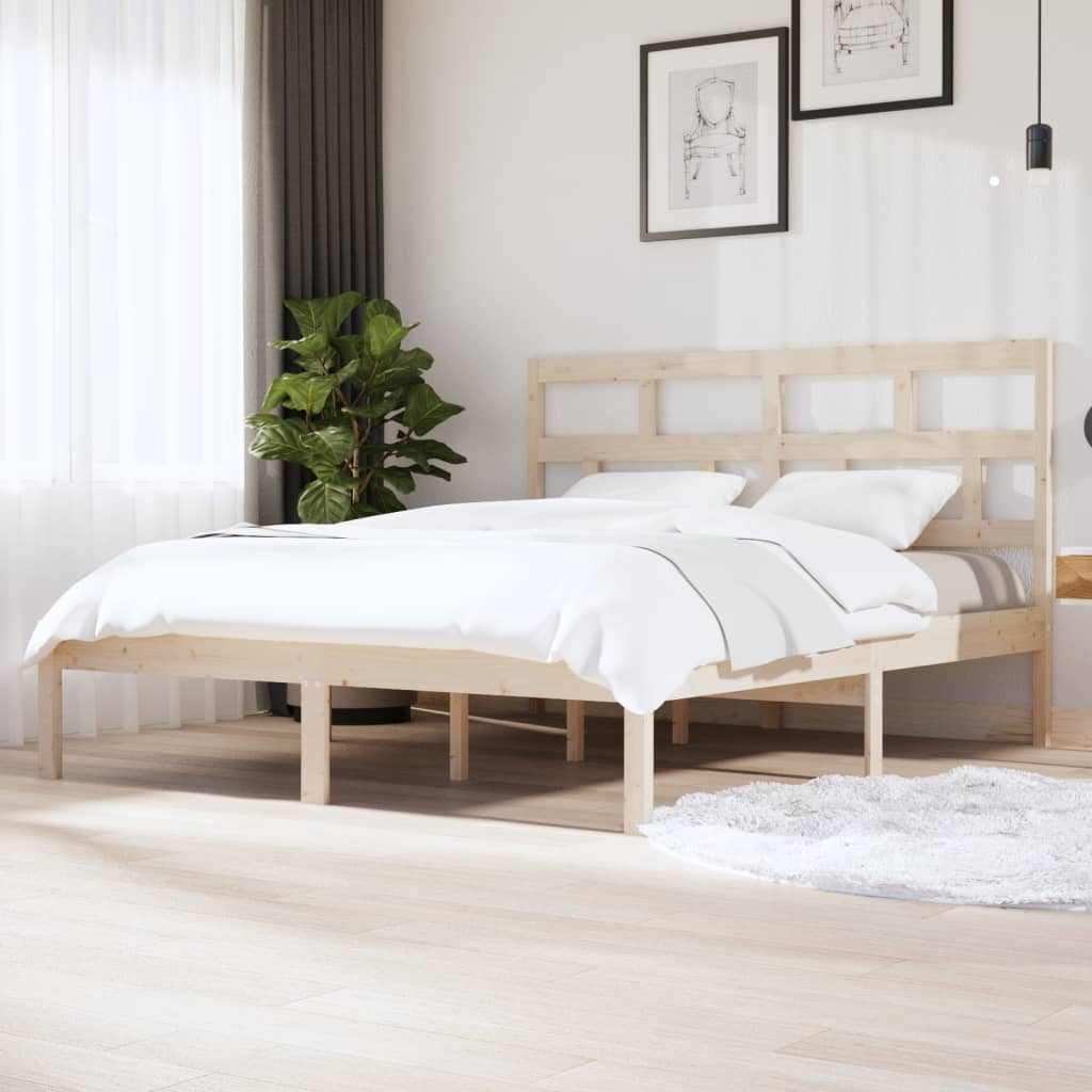 Bedframe massief grenenhout 160x200 cm is nu te koop bij PeponiXL, paradijselijk wonen!