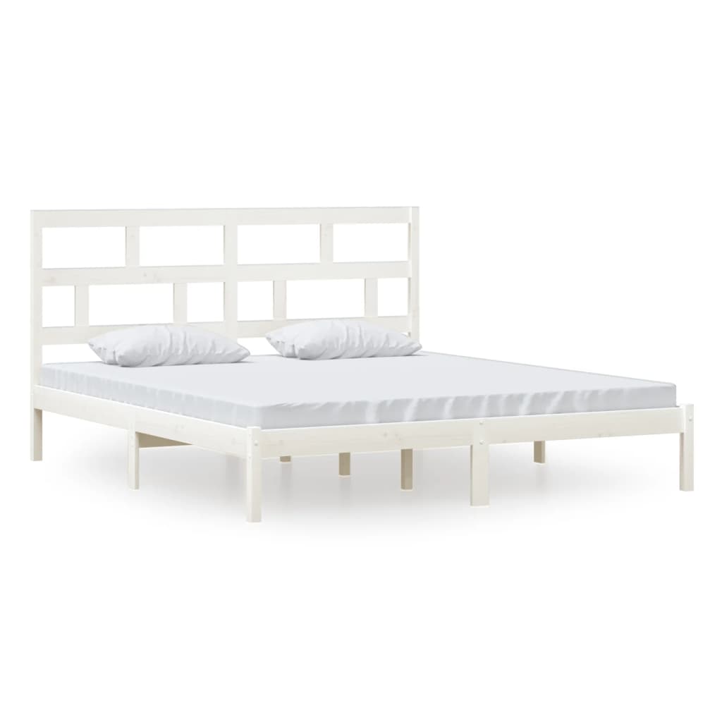 Bedframe massief hout wit 180x200 cm is nu te koop bij PeponiXL, paradijselijk wonen!