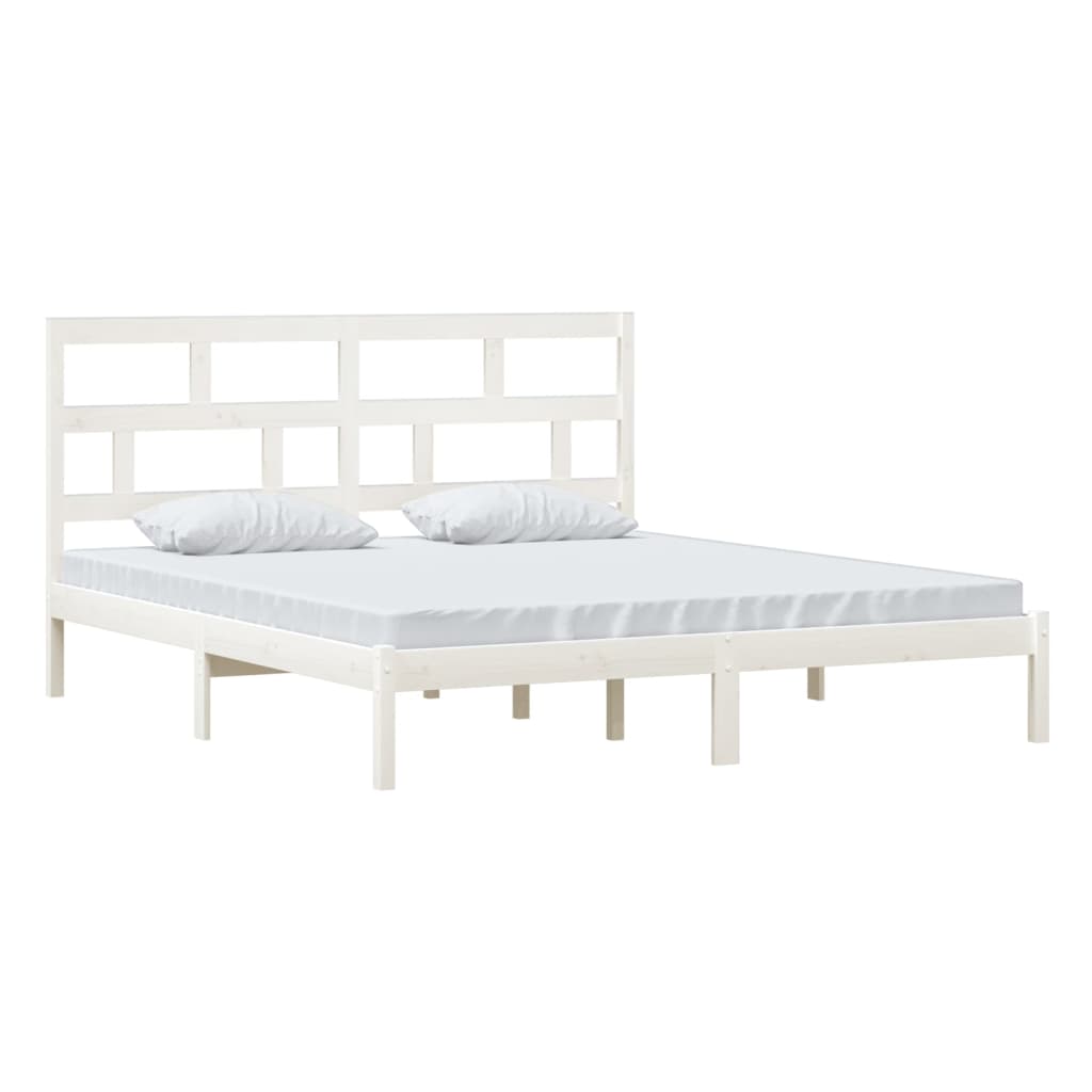 Bedframe massief hout wit 180x200 cm is nu te koop bij PeponiXL, paradijselijk wonen!