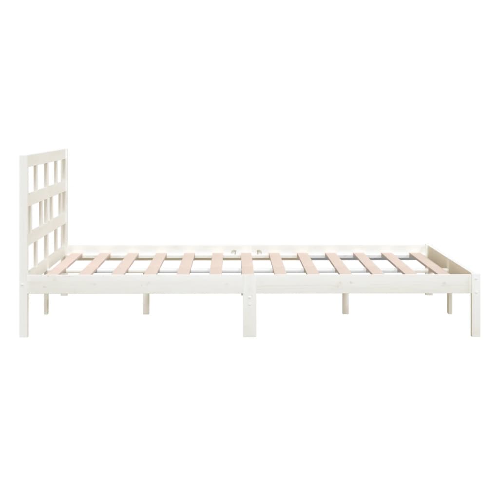 Bedframe massief hout wit 180x200 cm is nu te koop bij PeponiXL, paradijselijk wonen!