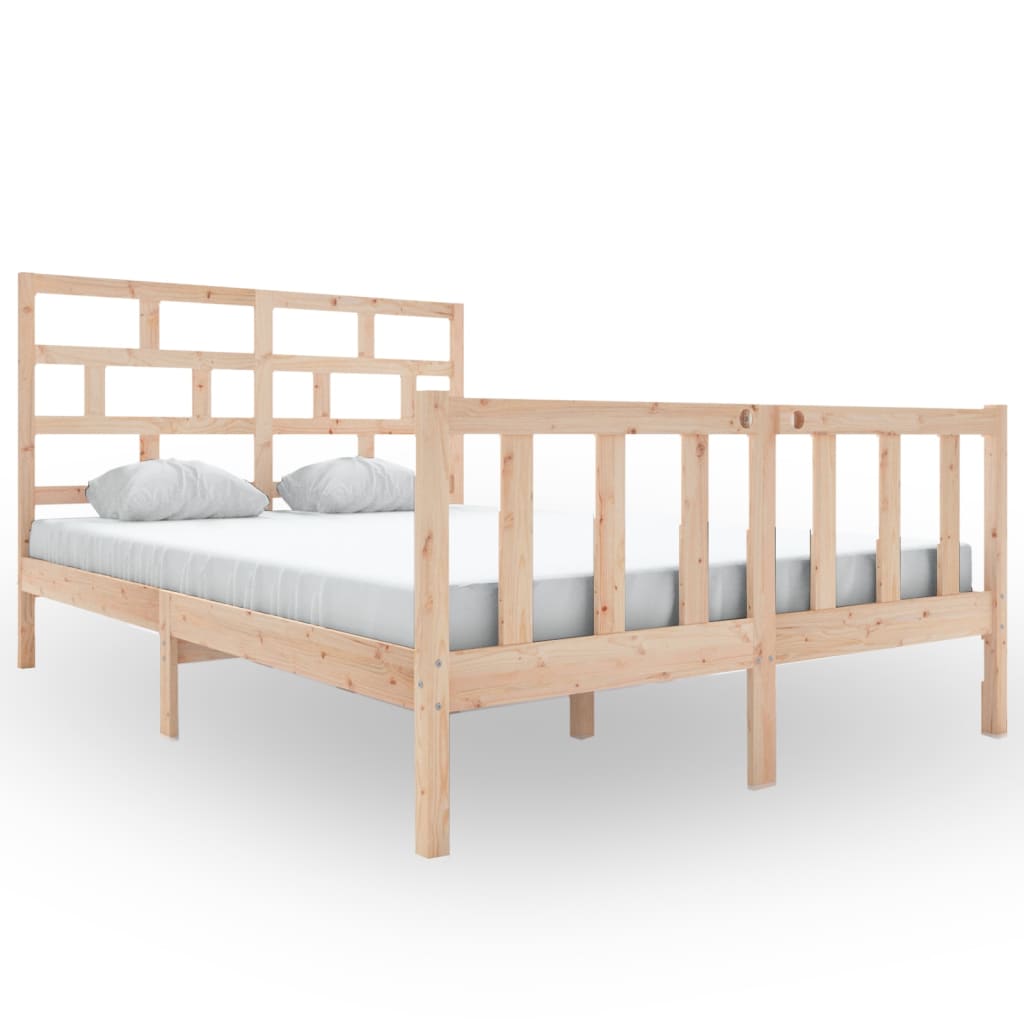 Bedframe massief grenenhout 160x200 cm is nu te koop bij PeponiXL, paradijselijk wonen!