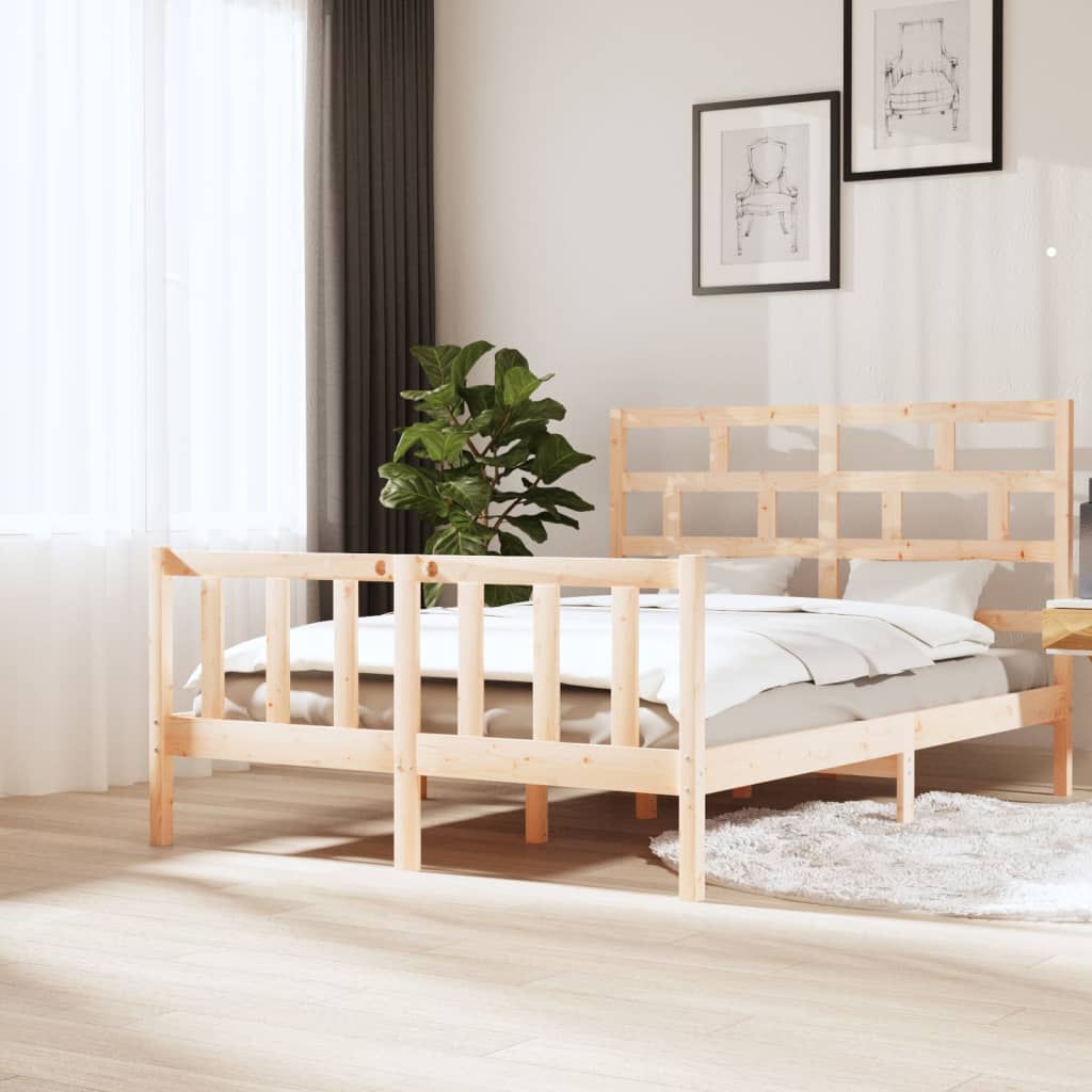 Bedframe massief grenenhout 160x200 cm is nu te koop bij PeponiXL, paradijselijk wonen!