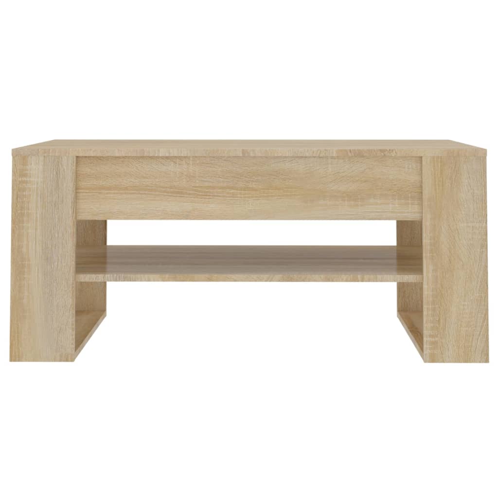 Salontafel 102x55x45 cm bewerkt hout sonoma eikenkleurig is nu te koop bij PeponiXL, paradijselijk wonen!